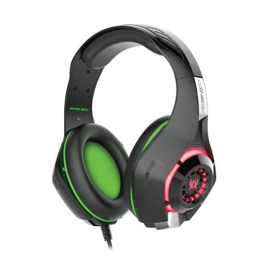 COSMIC BYTE GS420 HEADSET 7 COLOR LED WITH MIC (BLACK/GREEN) 